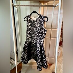 Black and Cream Lace Dress